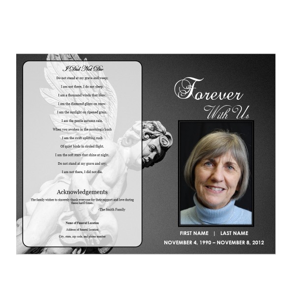 angel funeral template