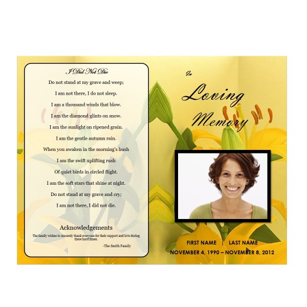 Funeral programs download