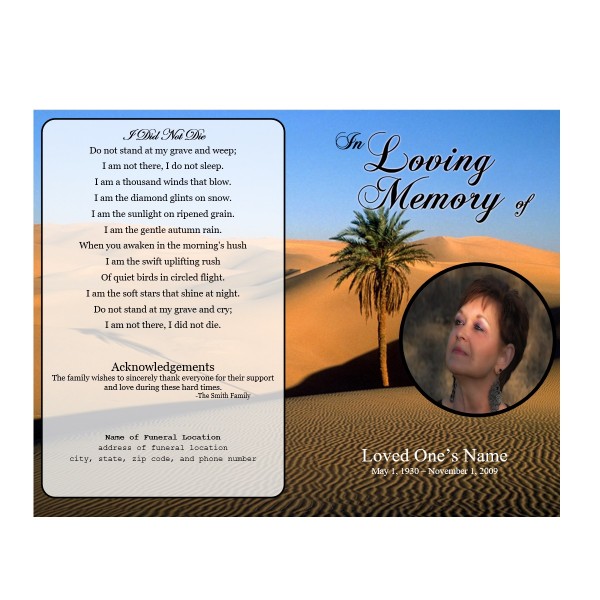 Desert Funeral Program