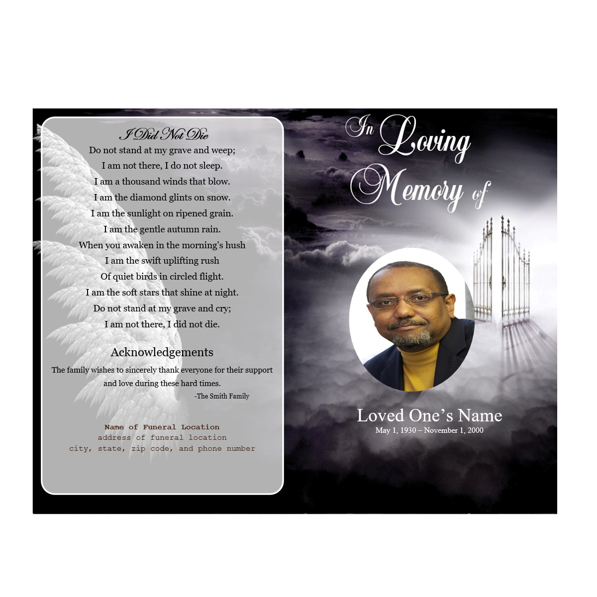 heaven memorial program