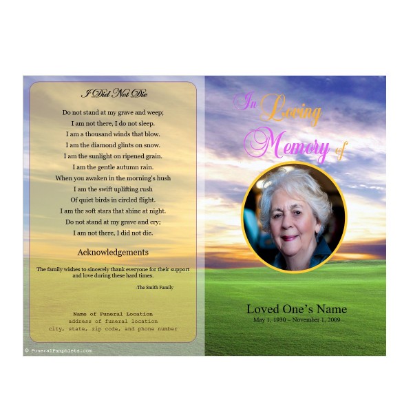 Funeral Program for service