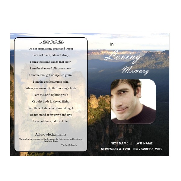 template for memorial service