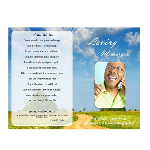 Outdoor funeral program