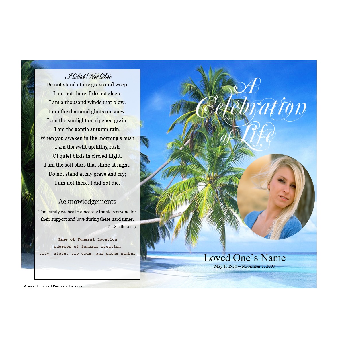 obituary template microsoft word