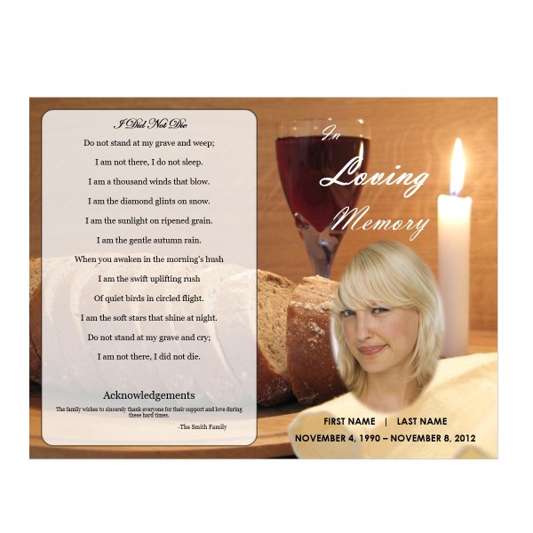 Toast for Departed service program