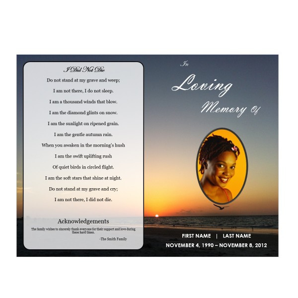 Printable Obituary Template Word