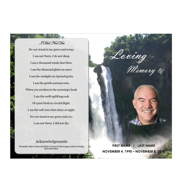 printable memorial order of service template