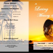 sunset funeral program template