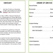 waterfall funeral card template