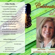 single fold obituary program