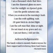 funeral program poem
