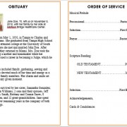 ocean obituary program template