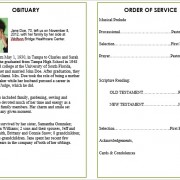 obituary template word