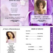 graduted floral funeral program template
