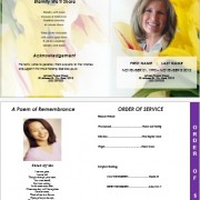 graduated floral funeral program template
