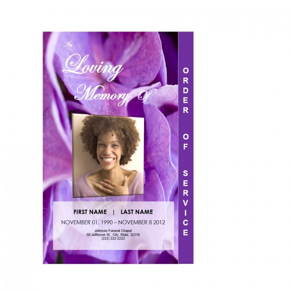 graduated funeral program template