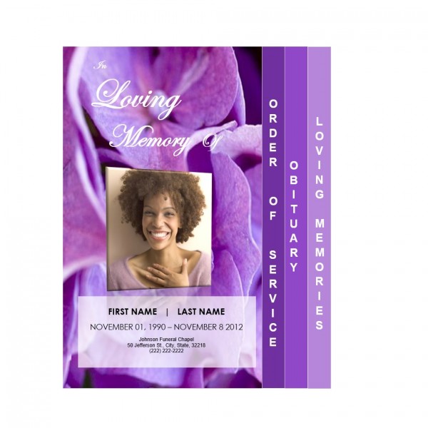 4 Page Graduated Program Template from Funeral Pamphlets