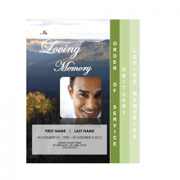 4 page graduated funeral program template
