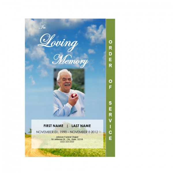 memorial service program template