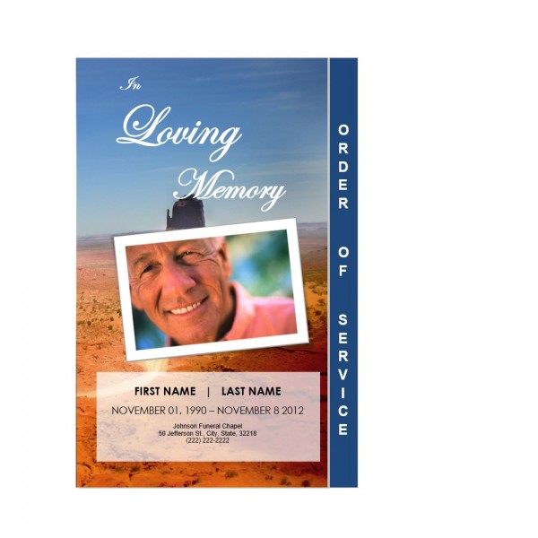 funeral service program template