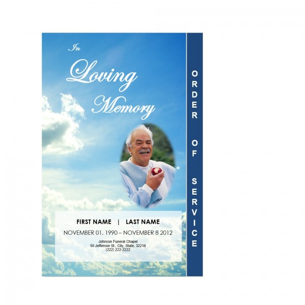 clouds memorial service program template