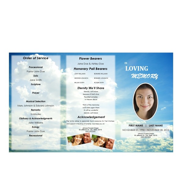 outdoor funeral program