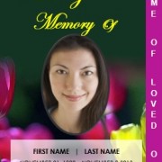 2 Page Graduated Floral Funeral Template