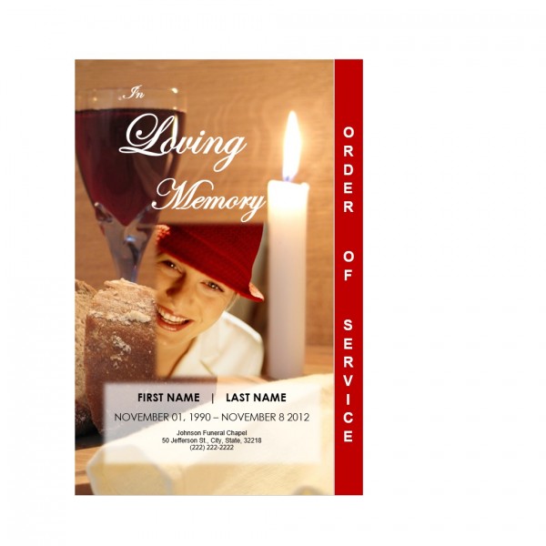 departed graduated funeral order of service program template
