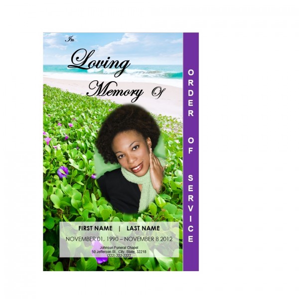 elegant funeral program template