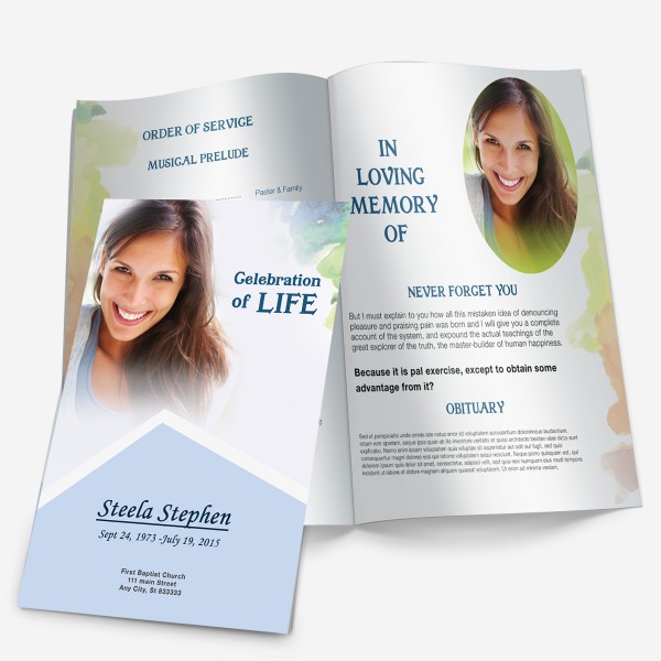 traditional funeral program template