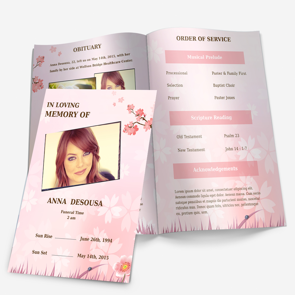 obituary template