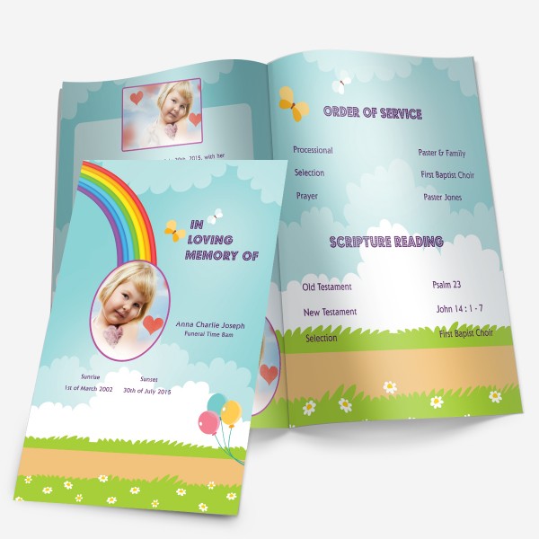 Baby funeral program