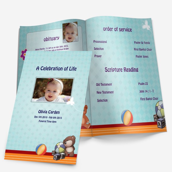 Teddy Bear Funeral Program