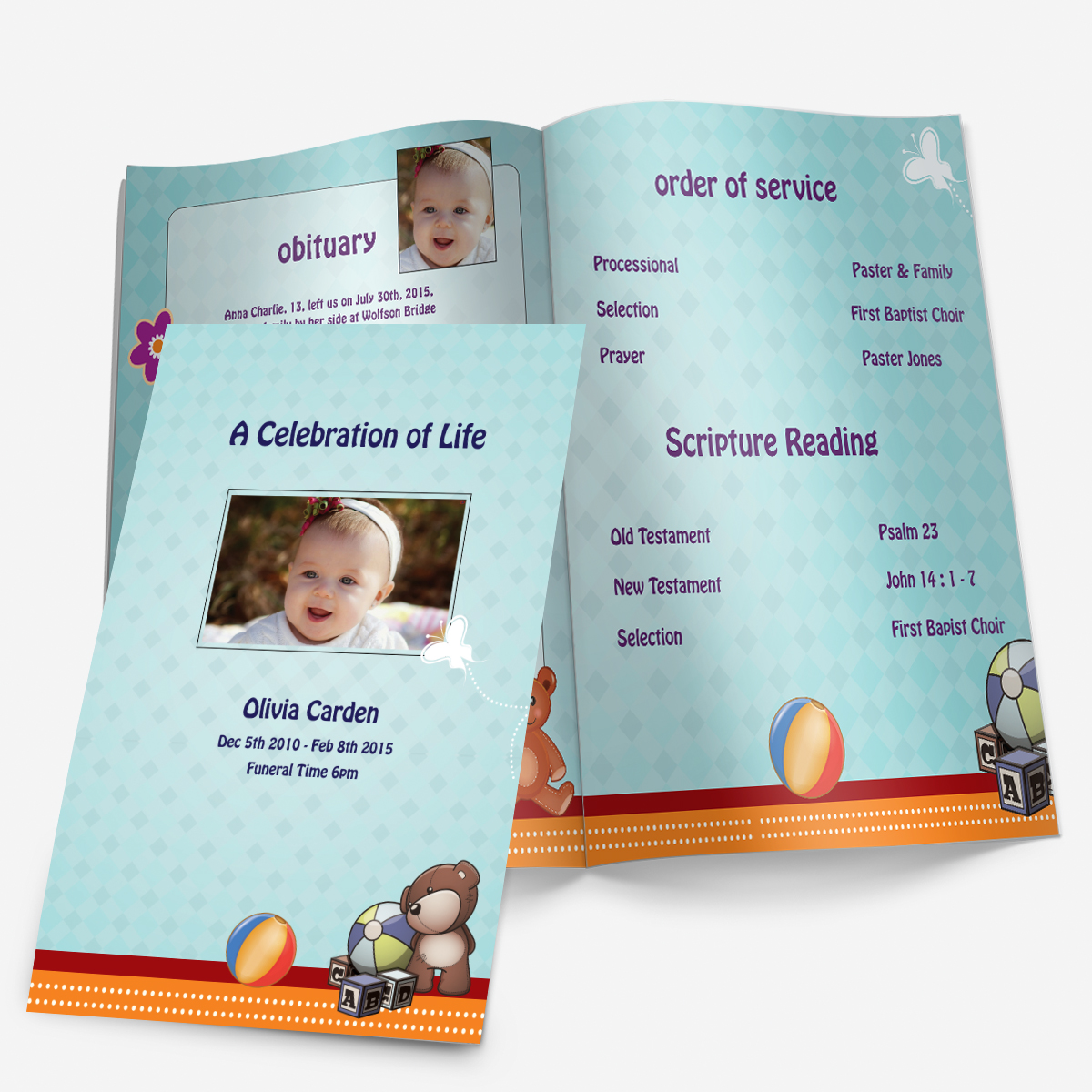 child funeral template