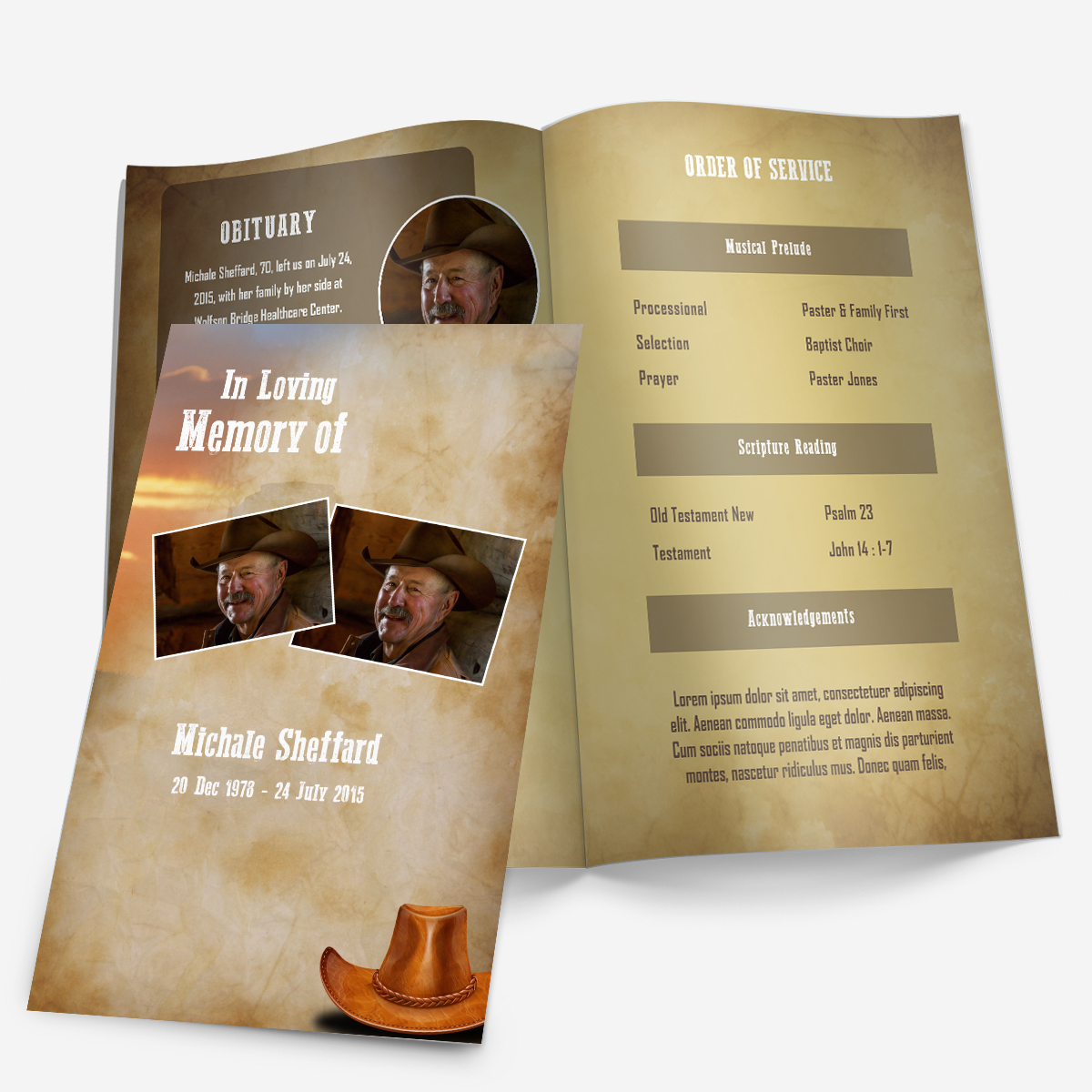 Memorial Program for Service
