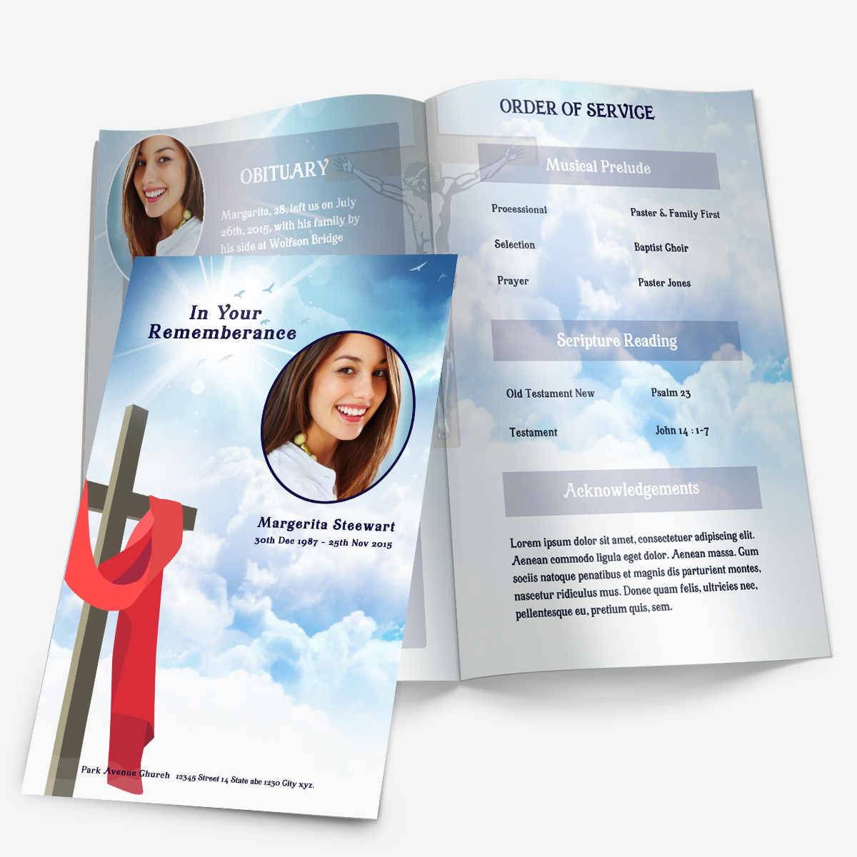 memorial service program