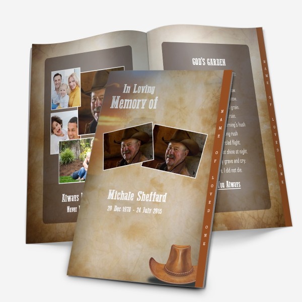 2 Page funeral service template