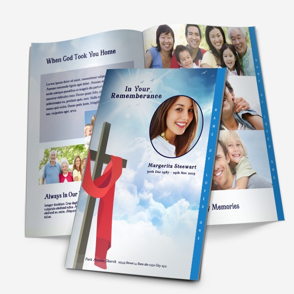 Graduated Cross funeral program