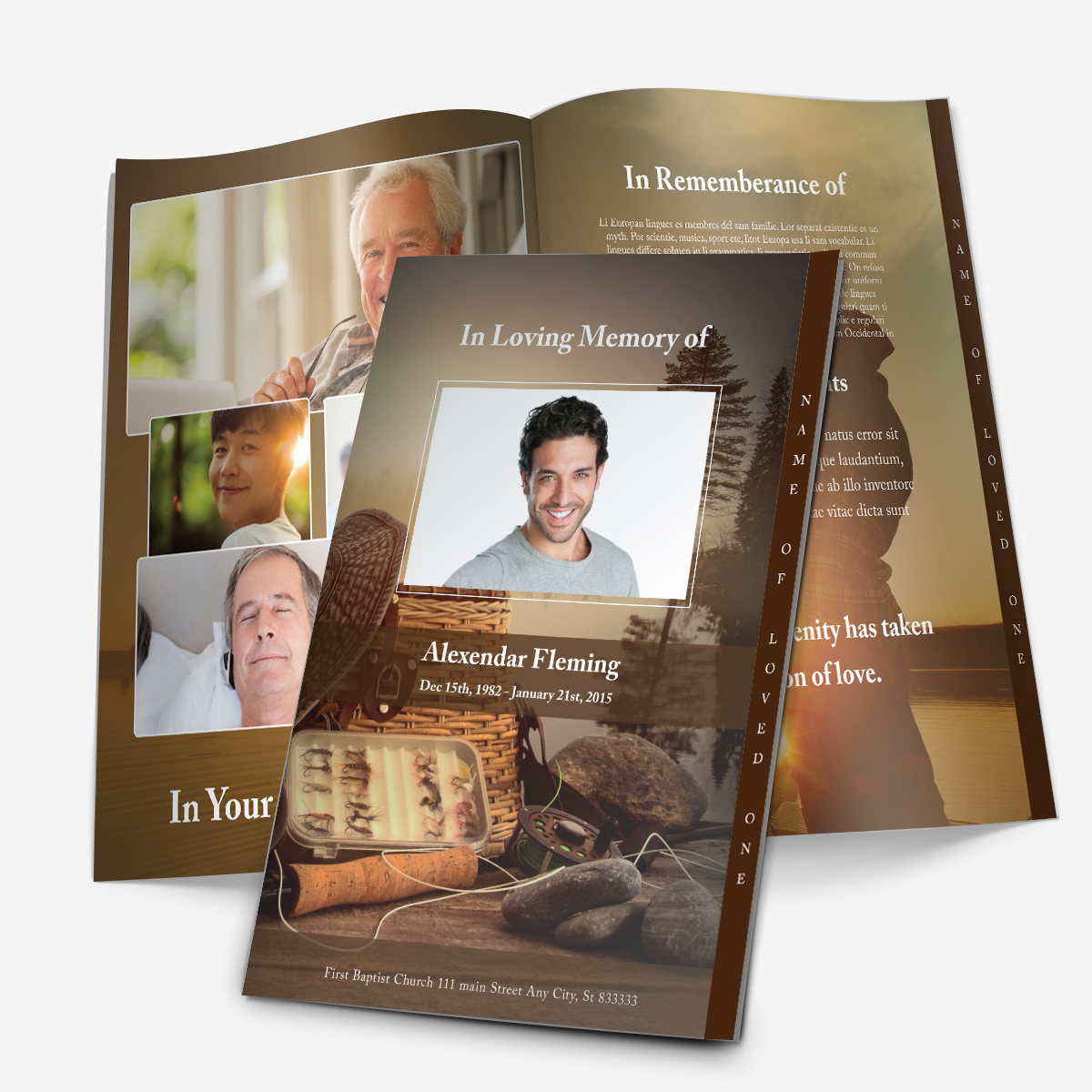 obituary template for service