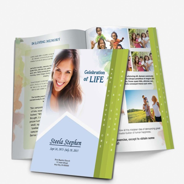 Step Fold Graduated funeral Template