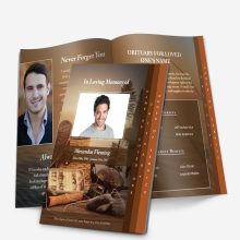 step fold funeral program templates