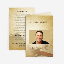 download memorial card