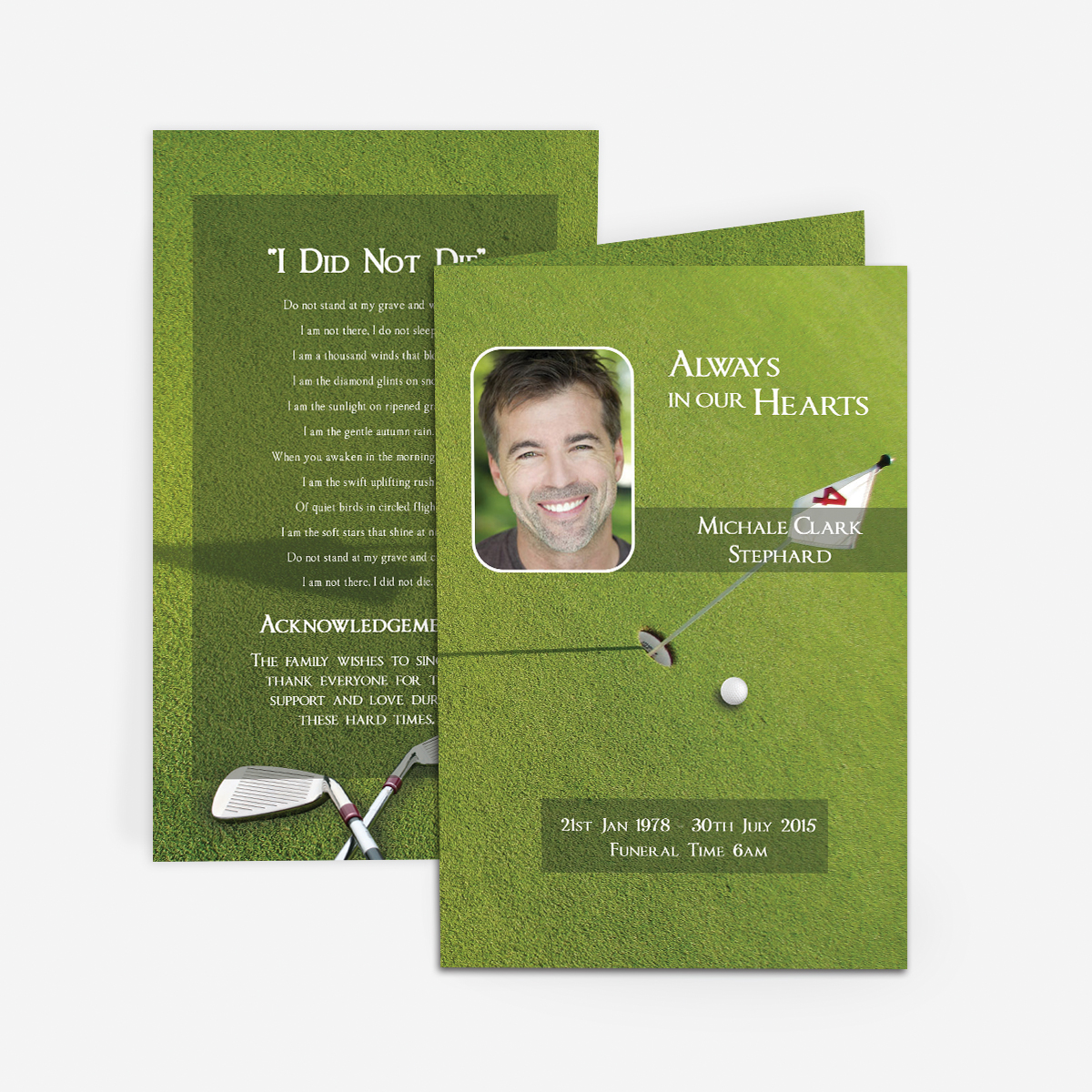 memorial cards for father