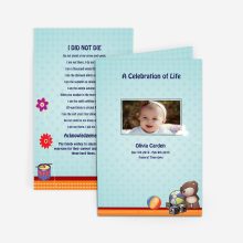 memorial card for baby