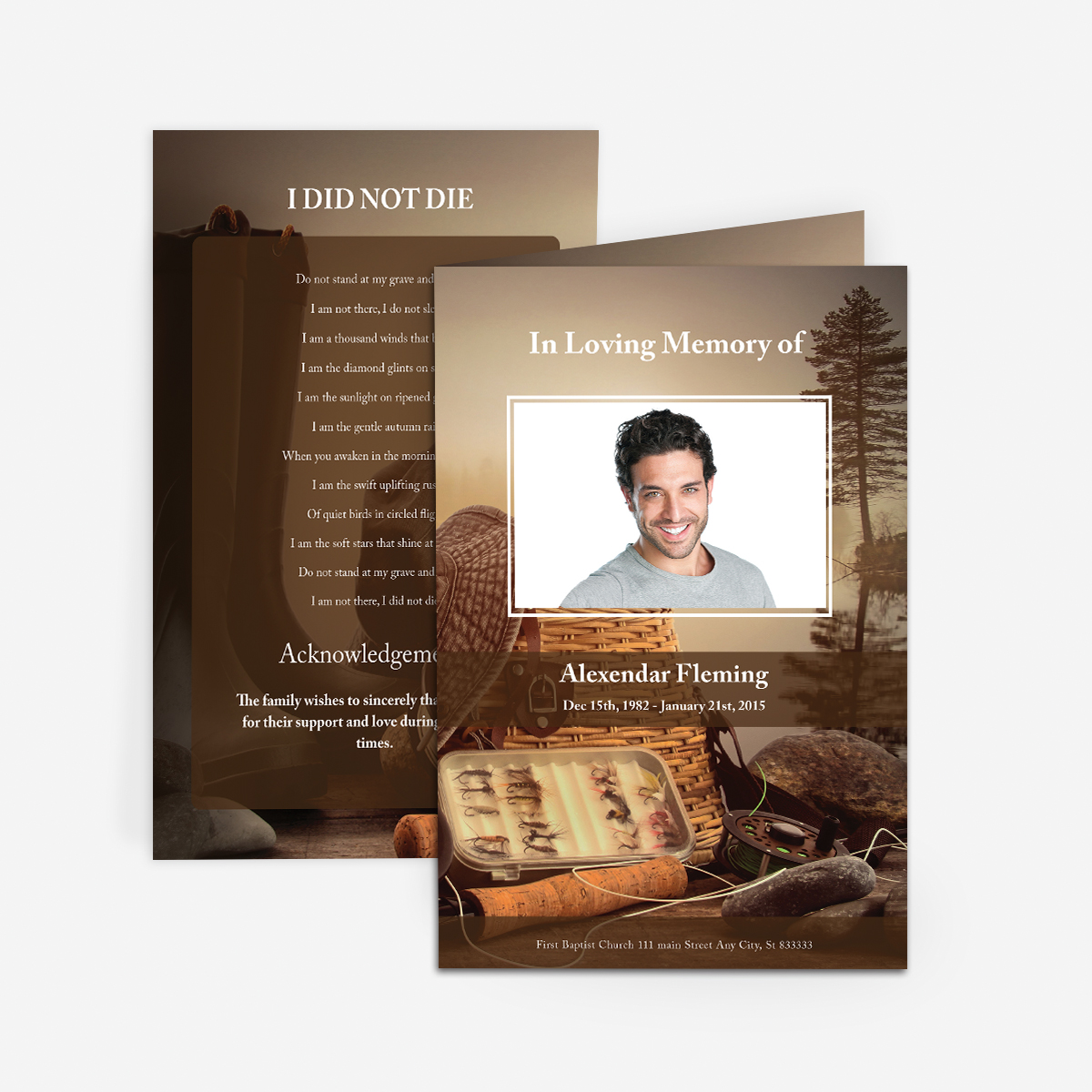 funeral service cards