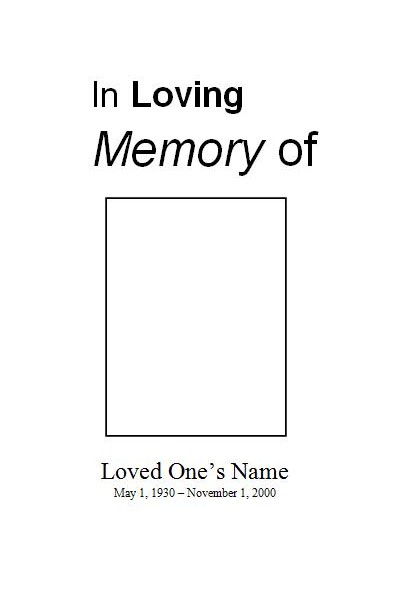 Free Sample Funeral Program Template from Funeral Pamphlets